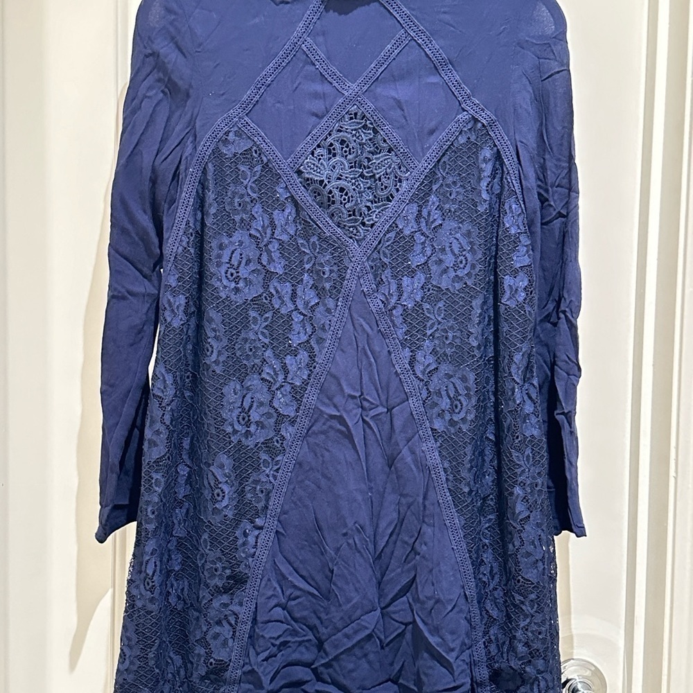Navy blue dress vintage style dress - Picture 6 of 6